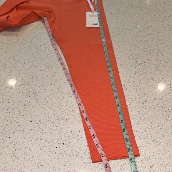 Athleta x Alicia Keys size 1X Jewel Orange Ribbed Elation Tight Leggings NWT - Picture 12 of 14